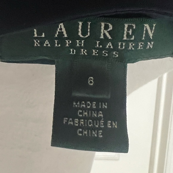 Lauren by Ralph Lauren matte jersey wrap dress in Navy Blue - Picture 4 of 4